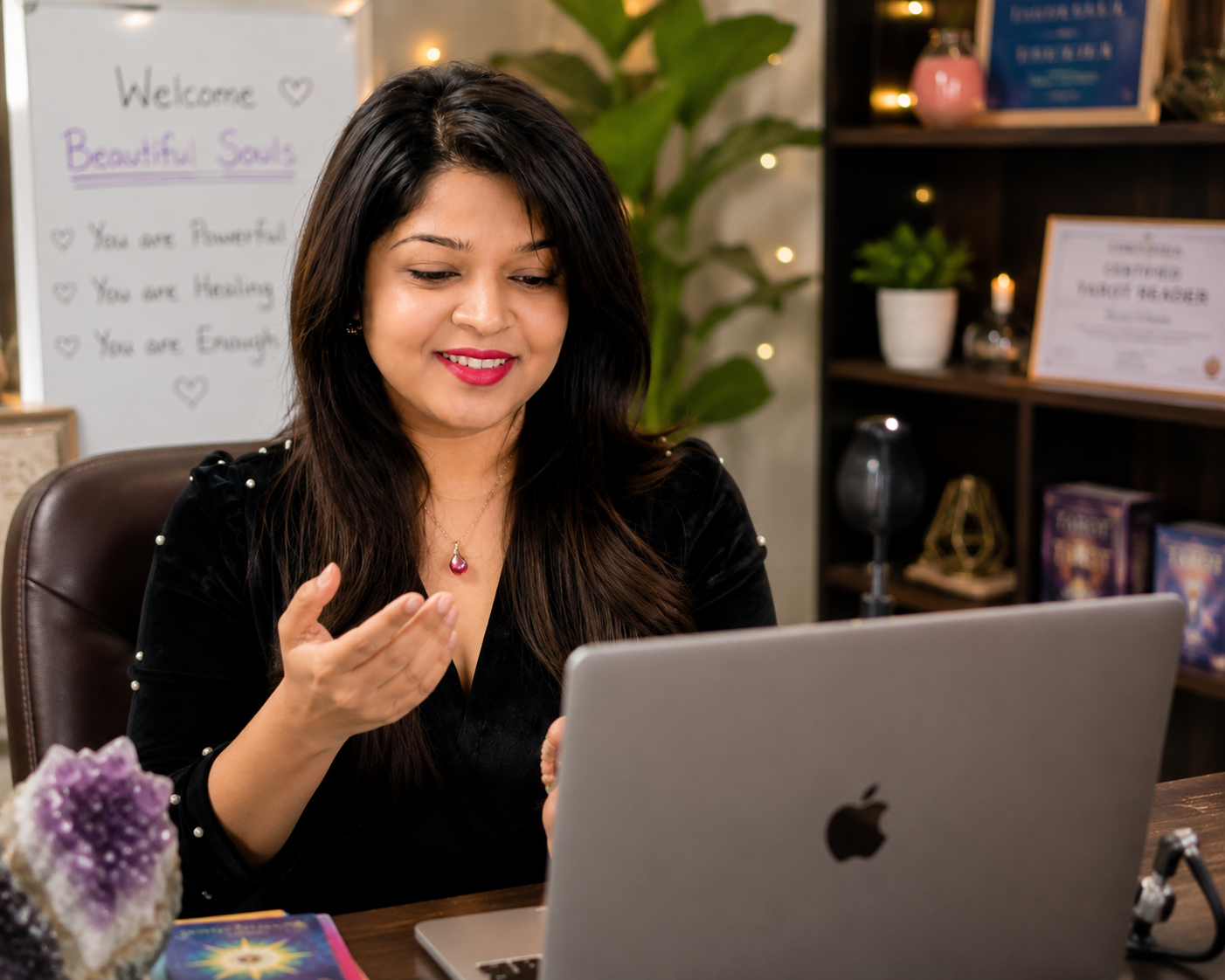 Dr. Swapna Marathe hosting an online session